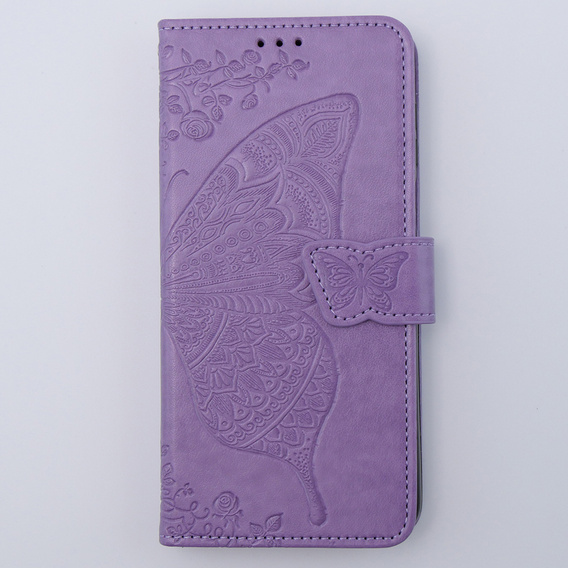 Klapkové puzdro pre Motorola Moto G54 5G, Butterfly, fialové