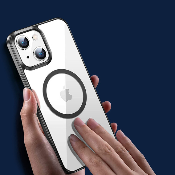 Obal na mobil pre iPhone 14, ERBORD Hybrid MagSafe Case, čierne
