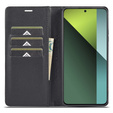 Flipové puzdro pre Xiaomi Redmi Note 13 5G, Carbon LC.IMEEKE, čierne
