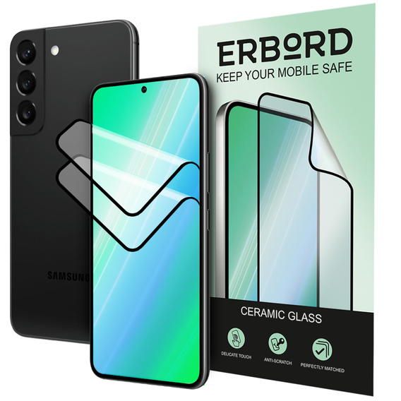 2x keramické hybridné sklo ERBORD pre Samsung Galaxy S23+ Plus