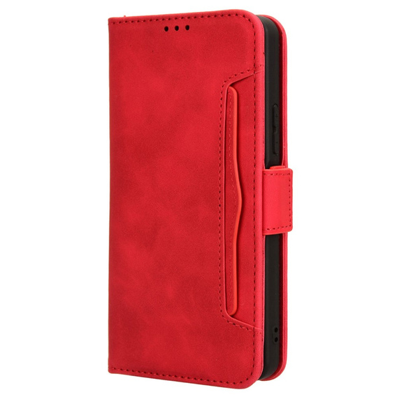 Klapkové puzdro pre Xiaomi Redmi A3, Card Slot, červené