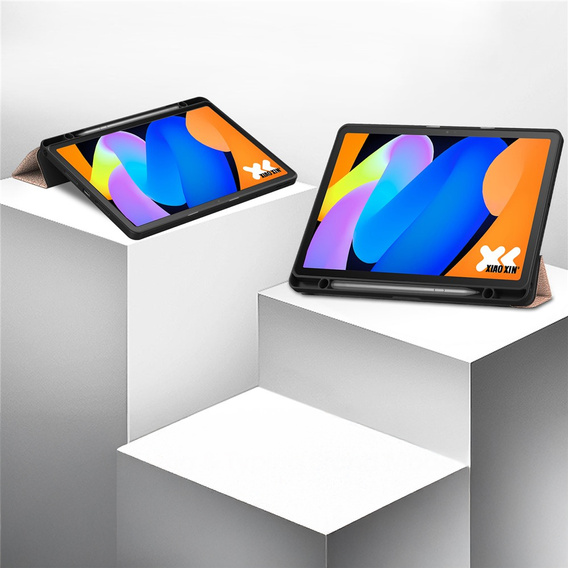 Puzdro pre Lenovo Idea Tab 11" 2025 TB336FU TB336ZU, stojan, Smartcase s držiakom stylusu, ružovo zlaté