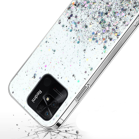 Obal na mobil pre Xiaomi Redmi 10C, Glittery, priehľadné