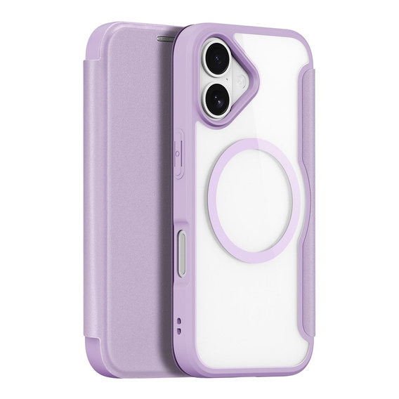 Puzdro Dux Ducis pre iPhone 17, Skin X Pro, s chlopňou, pre MagSafe, fialové