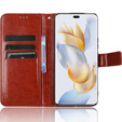 Klapkové puzdro pre Honor 90, Crazy Horse Wallet, hnedé