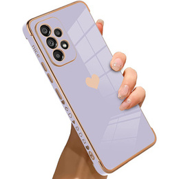 Obal na mobil pre Samsung Galaxy A52/A52S, Electro heart, fialové