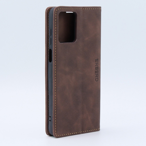 Puzdro pre Motorola Moto G13/ G23 4G, ERBORD Vintage, peňaženka s chlopňou, káva