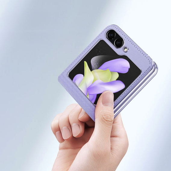 Puzdro Dux Ducis pre Samsung Galaxy Z Flip5 5G, Bril, fialové