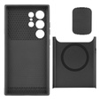 Obal na mobil pre Samsung Galaxy S24 Ultra, ERBORD MagProtect Slide Camera, čierne