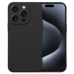 Obal na mobil pre iPhone 15 Pro Max, Silicone Lite, čierne