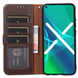 Klapkové puzdro pre Xiaomi Redmi 12C, KHAZNEH RFID, hnedé / modré