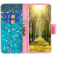 Klapkové puzdro pre Xiaomi Redmi Note 12 Pro 5G / POCO X5 Pro 5G, Wallet, Sakura, modré
