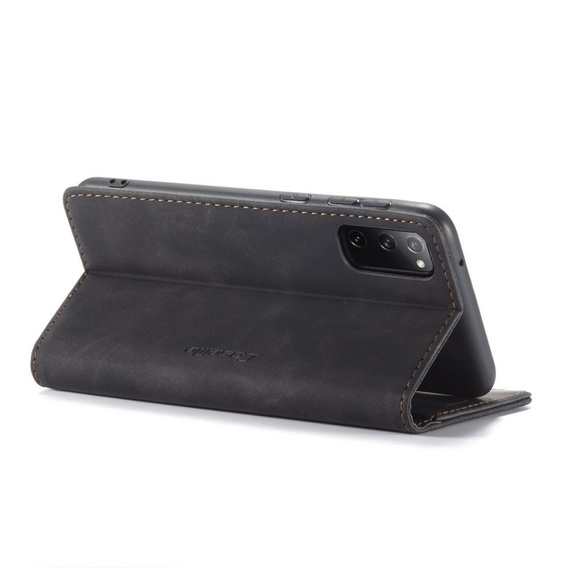 CASEME puzdro pre Samsung Galaxy S20 FE, Leather Wallet Case, čierne