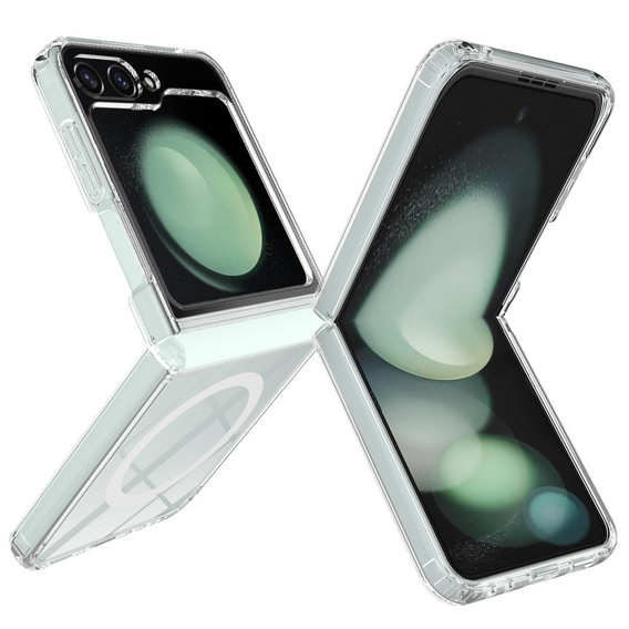 Puzdro pre Samsung Galaxy Z Flip7 FE / Z Flip6, Fusion Hybrid, pre MagSafe, priehľadné