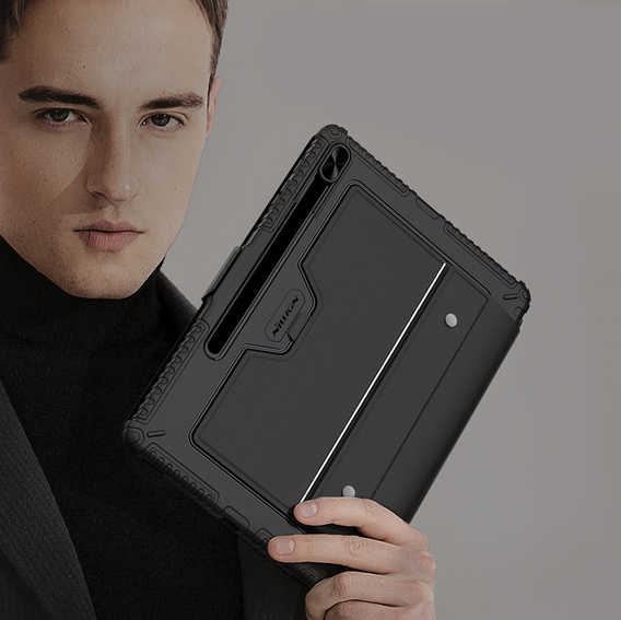 Puzdro + klávesnica Galaxy Tab S8+ / Tab S7 +/ Tab S7 FE, NILLKIN Bumper Pen Slot, čierne