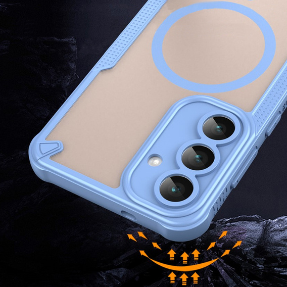 Pancierované puzdro pre Samsung Galaxy S25 FE, pre MagSafe, matné čierne