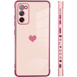 Obal na mobil pre Samsung Galaxy S20 FE, Electro heart, ružové rose gold