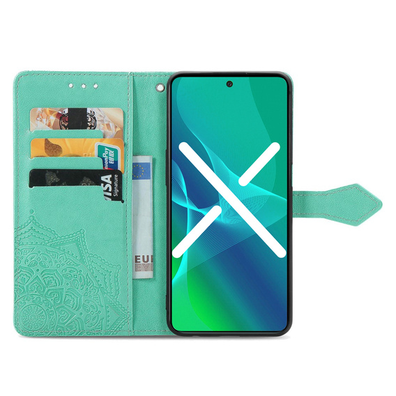 Klapkové puzdro pre Xiaomi Poco F4 GT, Mandala, zelený