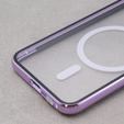 Magnetické puzdro Dual Glass MagSafe pre Samsung Galaxy S23, fialové