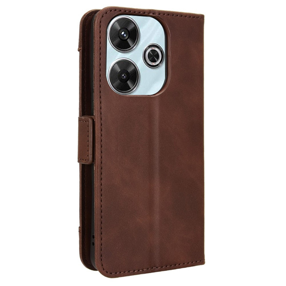 Klapkové puzdro pre Xiaomi Redmi 13, Card Slot, hnedé