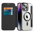 Klapkové puzdro pre iPhone 14 Pro Max, RFID Wallet MagSafe CamShield, čierne