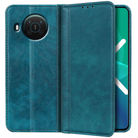 Obal na mobil pre Nokia X10 / X20, Wallet Litchi Leather, zelený