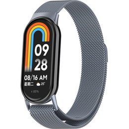 Milánsky náramok s puzdrom pre Xiaomi Smart Band 10 / 9 / 8, šedá