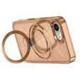 Puzdro iPhone 16e, Glittery Magnetic Kickstand, ružové rose gold