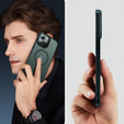 Puzdro pre iPhone 11 Pro, pre MagSafe, ERBORD Matt Case, zelený + sklo na displej