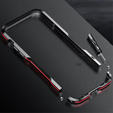 Puzdro LUPHIE pre iPhone 14, Armor Bumper, čierna / červená
