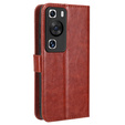 Klapkové puzdro pre Huawei P60 / P60 Pro, Crazy Horse Wallet, hnedé