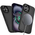Puzdro pre iPhone 16, Aramid Fiber Cover, čierne