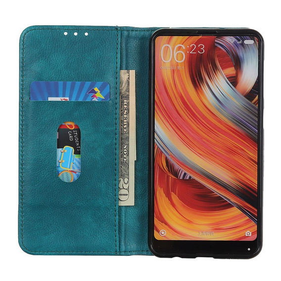 Obal na mobil pre Huawei Nova 11i, Wallet Litchi Leather, zelený