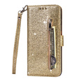 Klapkové puzdro pre Xiaomi Redmi Note 8 Pro, Wallet Zippered, zlaté