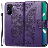 Klapkové puzdro pre Realme 10 4G, Butterfly, fialové