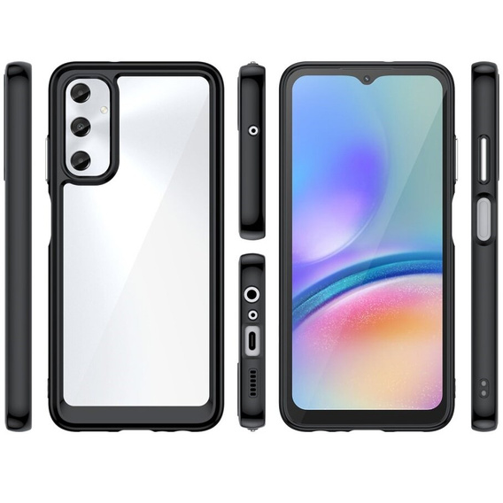 Obal na mobil pre Samsung Galaxy A05s 4G, Fusion Hybrid, transparentné / čierne