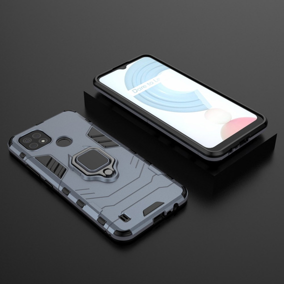 Obal na mobil pre Realme C21, Kickstand Ring, modré