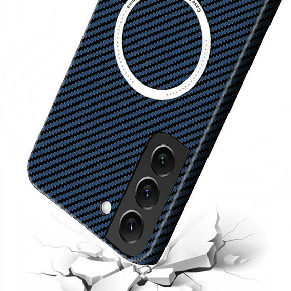 Obal na mobil pre Samsung Galaxy S23, Magsafe Slim Carbon, modré