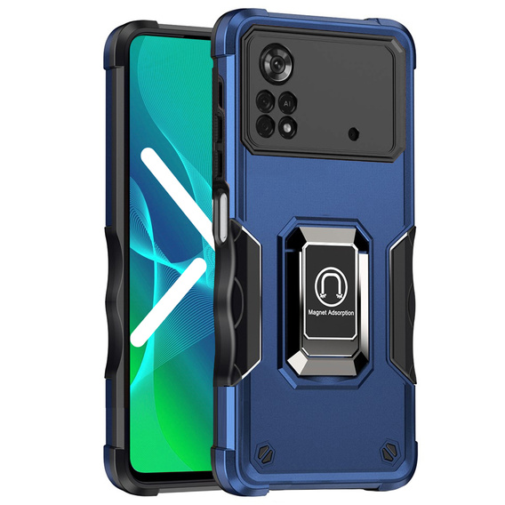 Obal na mobil pre Xiaomi Poco X4 Pro 4G, Dual-Layer Armor, modré