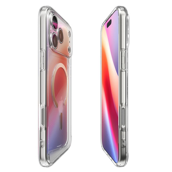 Spigen puzdro pre iPhone 17 Pro Max, Ultra Hybrid MagSafe, číre/zlaté