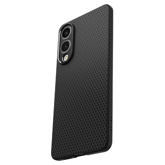Puzdro Spigen pre Samsung Galaxy S25 Edge, Liquid Air, čierne + tvrdené sklo 9H