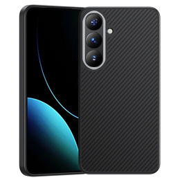 Puzdro BENKS Kevlar pre Samsung Galaxy S25+ Plus, pre MagSafe, Carbon Fiber, čierne
