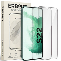 2x tvrdené sklo pre Samsung Galaxy S22, ERBORD 9H Hard Glass na displeji