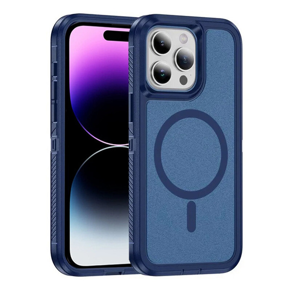 Puzdro s rámom pre iPhone 14 Pro, pre MagSafe, modré