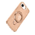 Puzdro iPhone 16e, Glittery Magnetic Kickstand, ružové rose gold
