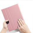 Puzdro + klávesnica iPad 10.2 7/8/9 gen 2019/2020/2021, Keyboard Cover Pen Slot, ružové rose gold