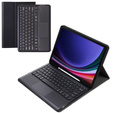 Puzdro + klávesnica Samsung Galaxy Tab S9+, Leather Pen Slot TouchPad, čierne