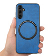 Obal na mobil pre Samsung Galaxy A14 5G, Leather Hybrid MagSafe, modré