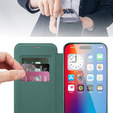 Klapkové puzdro pre iPhone 16, RFID Wallet MagSafe CamShield, zelený