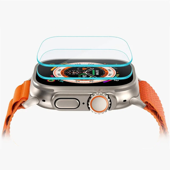 2x tvrdené sklo s montážnym rámom ERBORD pre Apple Watch Ultra 1/2/3 49 mm